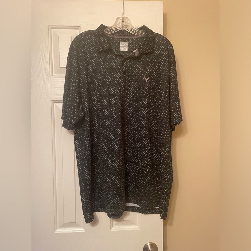 Callaway Mens Black Opti-Dri Short Sleeve Golf Polo Size XL